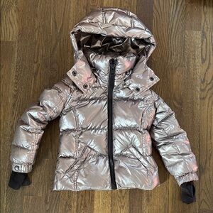 S13 Silver Puffer Jacket with Hood